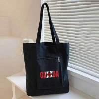 大容量ファッションカナダプリントトートバッグ、女性用カジュアルショルダーハンドバッグ、旅行、通勤、ショッピングに