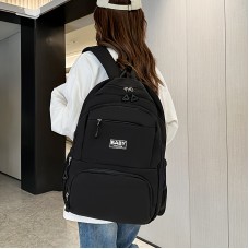 大容量ナイロン製バックパック - カジュアルで多機能なマルチコンパートメント旅行＆ラップトップバッグ、調節可能なストラップ、簡単お手入れ、ジップクロージャー付き、学生と日常使用に最適、旅行用バックパック
