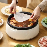 50個の使い捨てオイル吸収紙、水に優しいフィルムフィルター、食品フィルターペーパー、キッチンスープ食品グレードフィルター、キッチン