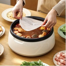 50個の使い捨てオイル吸収紙、水に優しいフィルムフィルター、食品フィルターペーパー、キッチンスープ食品グレードフィルター、キッチン