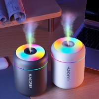 USBポータブル空気加湿器 LEDナイトライト付き - ボタン制御、PP素材、≤36V動作電圧、180ml容量 車、オフィス、家庭、ヨガ＆スパ用 - コンポーネントは含まれていません