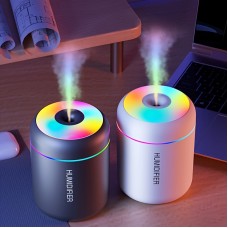 USBポータブル空気加湿器 LEDナイトライト付き - ボタン制御、PP素材、≤36V動作電圧、180ml容量 車、オフィス、家庭、ヨガ＆スパ用 - コンポーネントは含まれていません