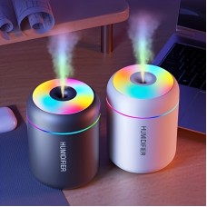 USB給電式加湿器、バッテリーレス、LEDナイトライト、キーコントロール、36V Max、<1Lタンク、300mL/h出力、<10m²カバー範囲、トップオープンデザイン、寝室、書斎、家族、ヨガルーム、乾燥したスペース用のポータブル空気加湿器